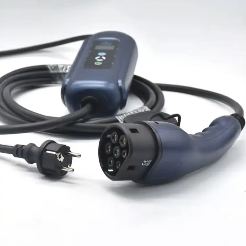 Portable Ev Charger - Caja de Control Azul para Vehículo
