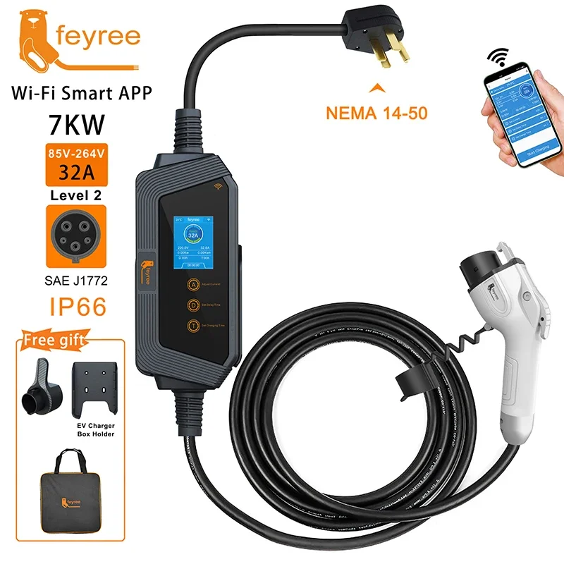 Cargador Portátil para Vehícul - Portable Ev Charger reseña y precio